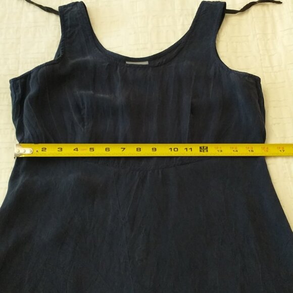 Rabbit Rabbit Rabbit Vintage Y2K Slip Shirt Maxi Dress, Navy Blue, Size S-M - Picture 8 of 9